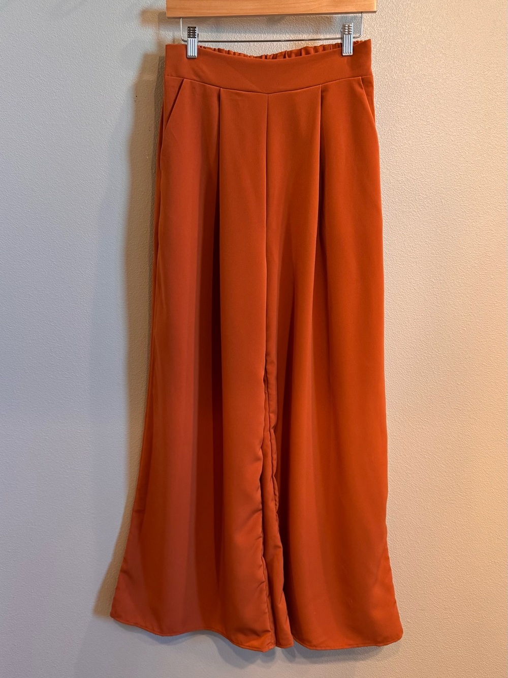 BUCKETLIST High Waist Wide Leg Trouser Pants in Burnt Orange